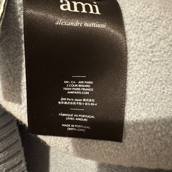 Blue Sweater with Black Heart Logo - Picture 3 of 4